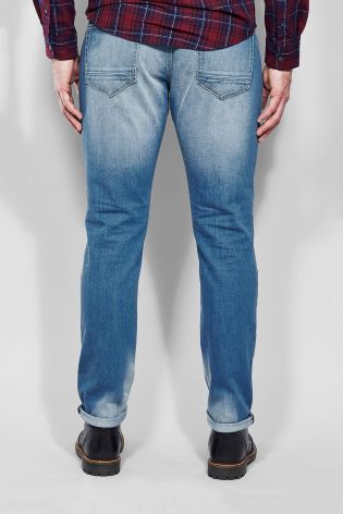 Bright Blue Jeans With Stretch